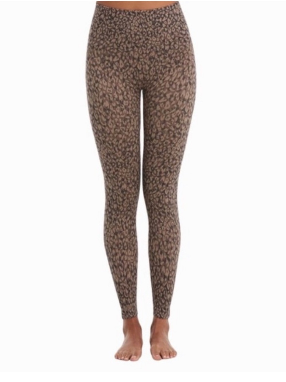 SPANX X Anthropologie Look At Me Now Leopard Print Seamless Hi-Waisted Leggings